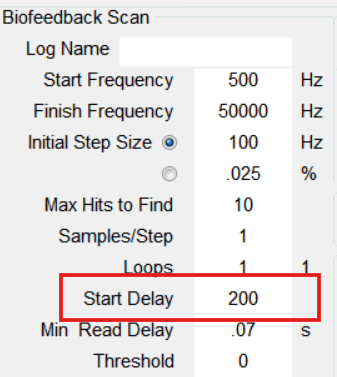 Scalar scan start delay screenshot