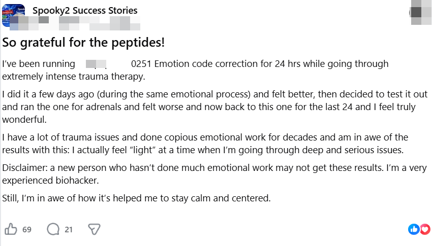 Spooky2 testimonial