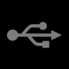 Grijs USB-pictogram